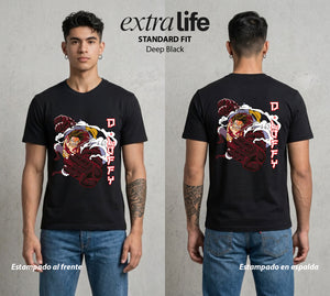 Mar de los Piratas | Engranaje del Capitan #03163 - Playera Standard Fit | Deep Black - Foto en modelo