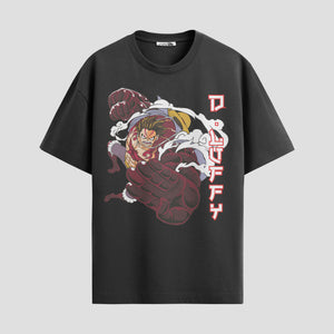 Playera urbana de anime y gaming ExtraLife MX, corte Standard Fit unisex ligero y transpirable en color Deep Black y Pure White, ropa de uso diario para gym y casual.