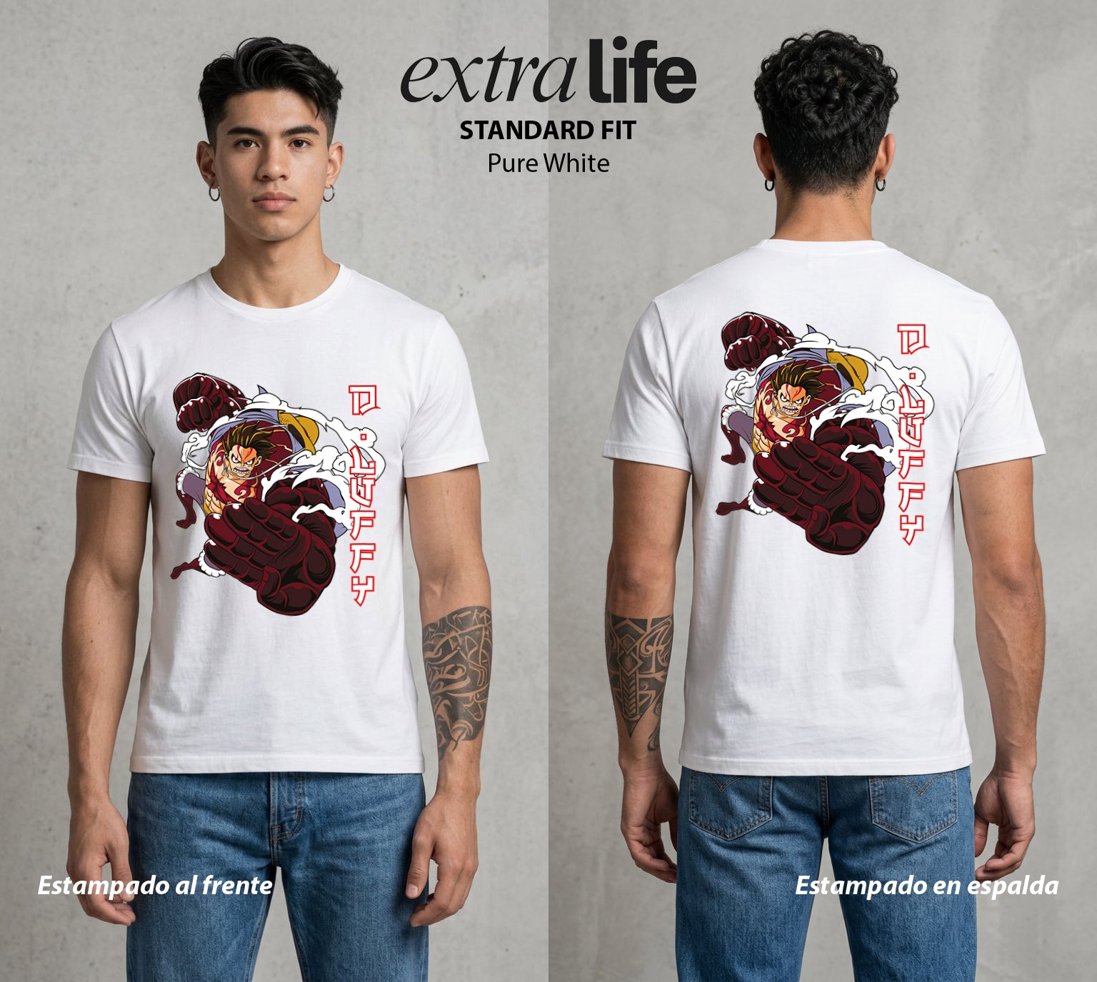 Mar de los Piratas | Engranaje del Capitan #03163 - Playera Standard Fit | Pure White - Foto en modelo