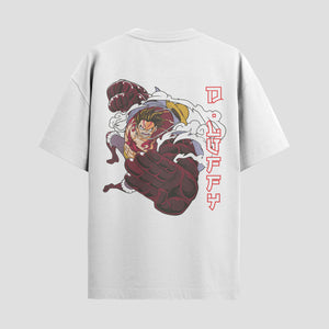 Playera urbana de anime y gaming ExtraLife MX, corte Standard Fit unisex ligero y transpirable en color Deep Black y Pure White, ropa de uso diario para gym y casual.