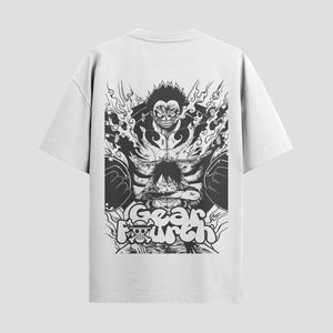 Playera urbana de anime y gaming ExtraLife MX, corte Standard Fit unisex ligero y transpirable en color Deep Black y Pure White, ropa de uso diario para gym y casual.