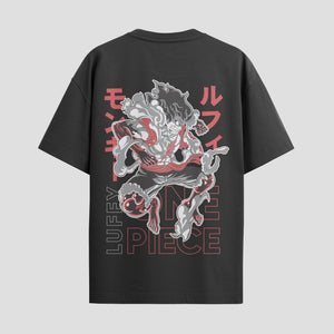 Playera urbana de anime y gaming ExtraLife MX, corte Standard Fit unisex ligero y transpirable en color Deep Black y Pure White, ropa de uso diario para gym y casual.
