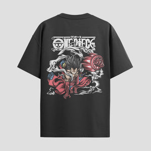 Playera urbana de anime y gaming ExtraLife MX, corte Standard Fit unisex ligero y transpirable en color Deep Black y Pure White, ropa de uso diario para gym y casual.