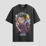 Playera urbana de anime y gaming ExtraLife MX, corte Standard Fit unisex ligero y transpirable en color Deep Black y Pure White, ropa de uso diario para gym y casual.