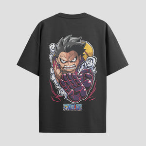 Playera urbana de anime y gaming ExtraLife MX, corte Standard Fit unisex ligero y transpirable en color Deep Black y Pure White, ropa de uso diario para gym y casual.