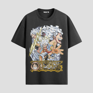 Playera urbana de anime y gaming ExtraLife MX, corte Standard Fit unisex ligero y transpirable en color Deep Black y Pure White, ropa de uso diario para gym y casual.