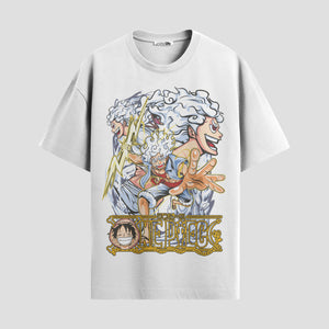 Playera urbana de anime y gaming ExtraLife MX, corte Standard Fit unisex ligero y transpirable en color Deep Black y Pure White, ropa de uso diario para gym y casual.