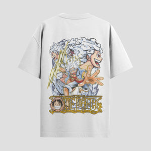 Playera urbana de anime y gaming ExtraLife MX, corte Standard Fit unisex ligero y transpirable en color Deep Black y Pure White, ropa de uso diario para gym y casual.