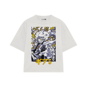 Playera streetwear premium de anime y gaming ExtraLife MX, corte oversized drop shoulder ligero y fresco en color Deep Black y Off-White, moda urbana mexicana de culto.