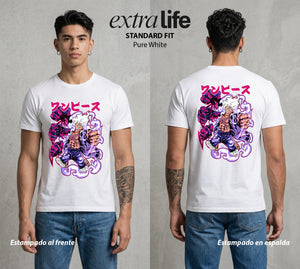 Mar de los Piratas | El Engranaje Final #03173 - Playera Standard Fit | Pure White - Foto en modelo