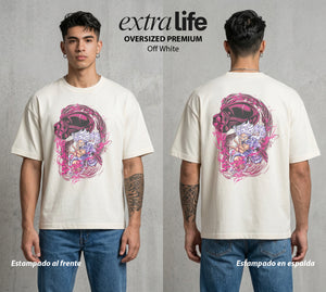 Mar de los Piratas | Transformacion del Capitan #03174 - Playera Oversized Premium | Off White - Foto en modelo