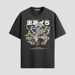Playera urbana de anime y gaming ExtraLife MX, corte Standard Fit unisex ligero y transpirable en color Deep Black y Pure White, ropa de uso diario para gym y casual.