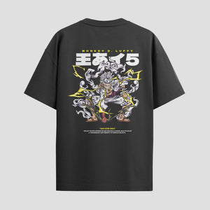 Playera urbana de anime y gaming ExtraLife MX, corte Standard Fit unisex ligero y transpirable en color Deep Black y Pure White, ropa de uso diario para gym y casual.