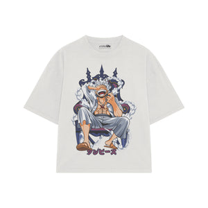 Playera streetwear premium de anime y gaming ExtraLife MX, corte oversized drop shoulder ligero y fresco en color Deep Black y Off-White, moda urbana mexicana de culto.