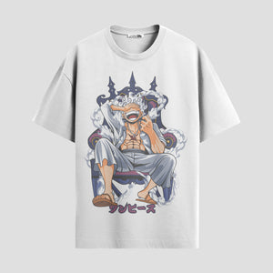 Playera urbana de anime y gaming ExtraLife MX, corte Standard Fit unisex ligero y transpirable en color Deep Black y Pure White, ropa de uso diario para gym y casual.