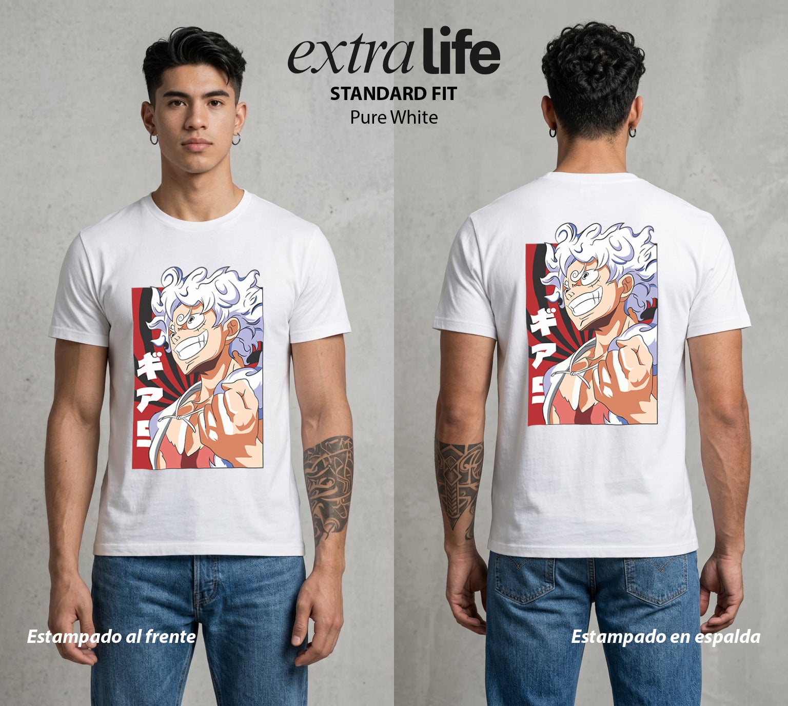 Mar de los Piratas | Capitan en Modo Bestia #03178 - Playera Standard Fit | Pure White - Foto en modelo