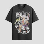 Playera urbana de anime y gaming ExtraLife MX, corte Standard Fit unisex ligero y transpirable en color Deep Black y Pure White, ropa de uso diario para gym y casual.