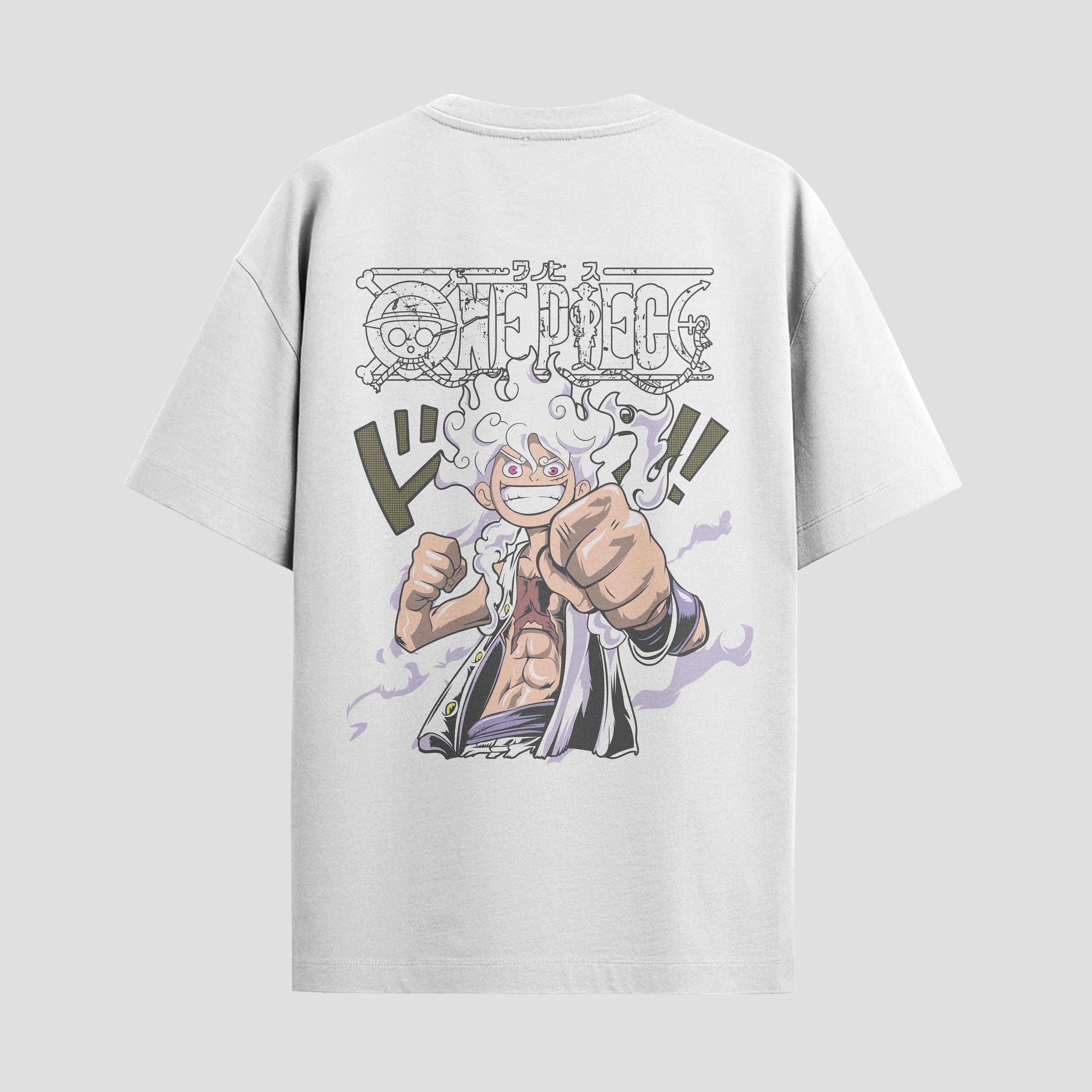 Playera urbana de anime y gaming ExtraLife MX, corte Standard Fit unisex ligero y transpirable en color Deep Black y Pure White, ropa de uso diario para gym y casual.