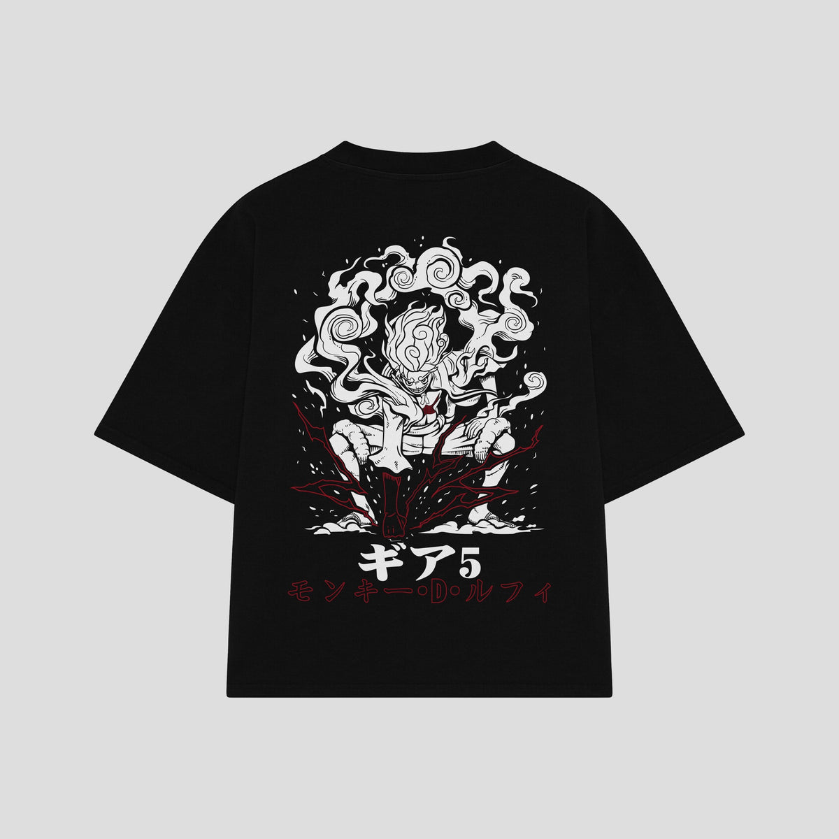 Playera streetwear premium de anime y gaming ExtraLife MX, corte oversized drop shoulder ligero y fresco en color Deep Black y Off-White, moda urbana mexicana de culto.