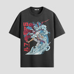 Playera urbana de anime y gaming ExtraLife MX, corte Standard Fit unisex ligero y transpirable en color Deep Black y Pure White, ropa de uso diario para gym y casual.