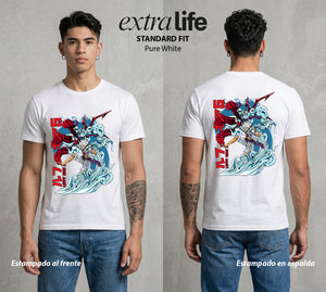 Mar de los Piratas | Engranaje del Capitan #03184 - Playera Standard Fit | Pure White - Foto en modelo