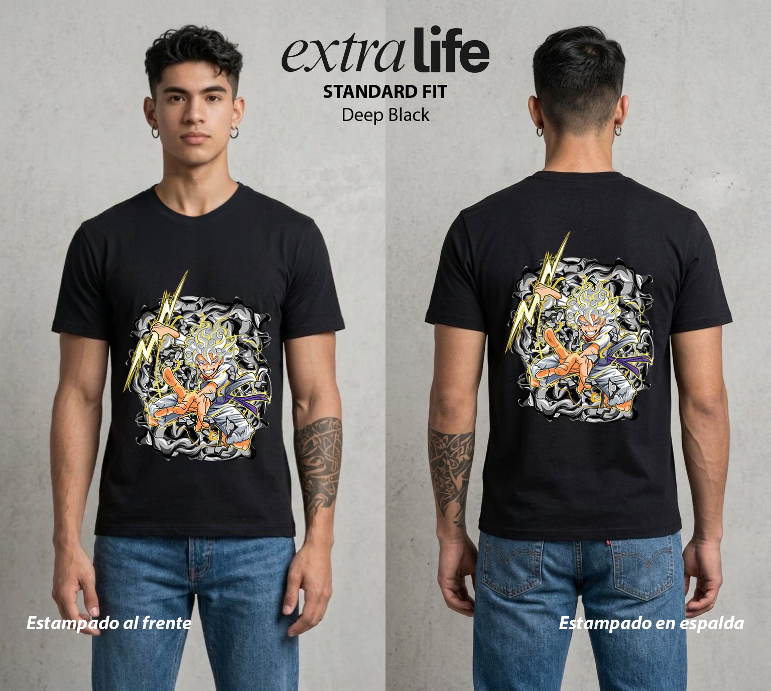 Mar de los Piratas | Capitan en Modo Bestia #03185 - Playera Standard Fit | Deep Black - Foto en modelo