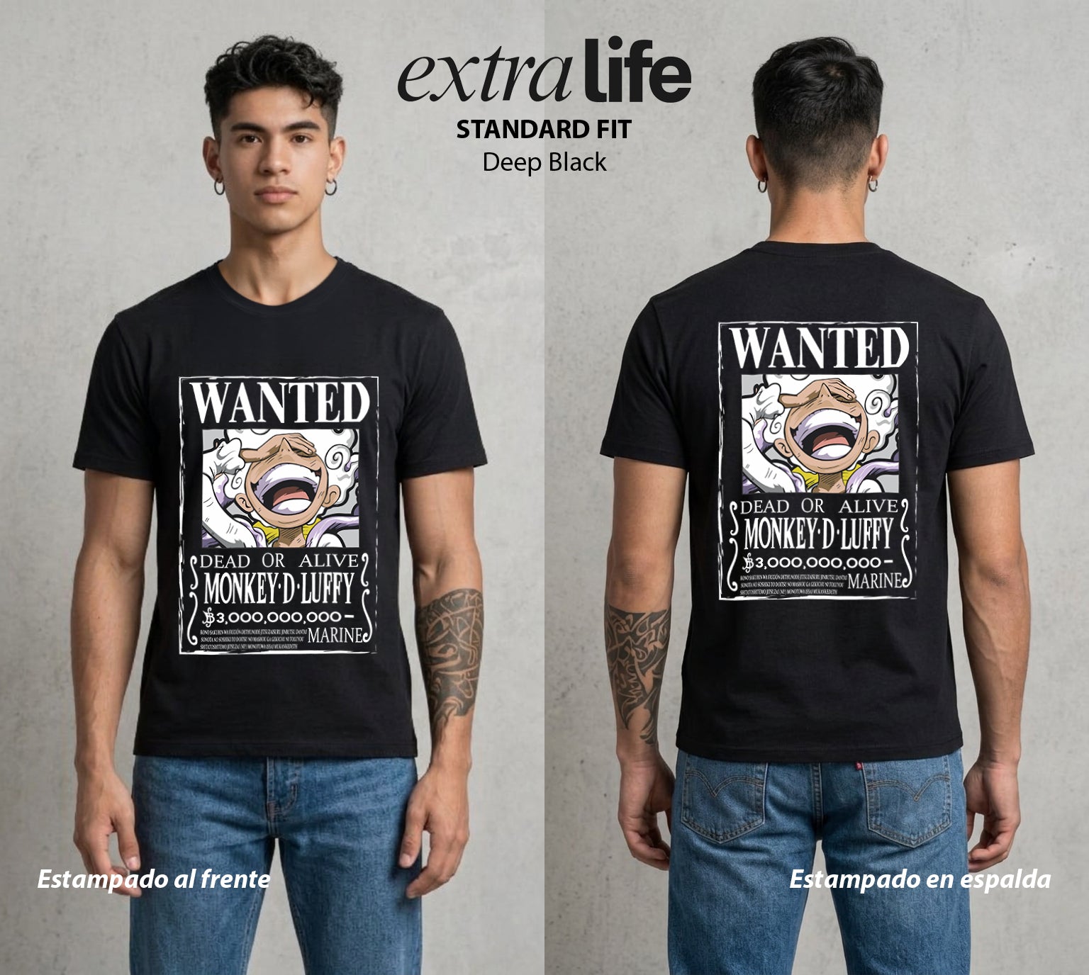 Mar de los Piratas | Goma en el Limite #03186 - Playera Standard Fit | Deep Black - Foto en modelo