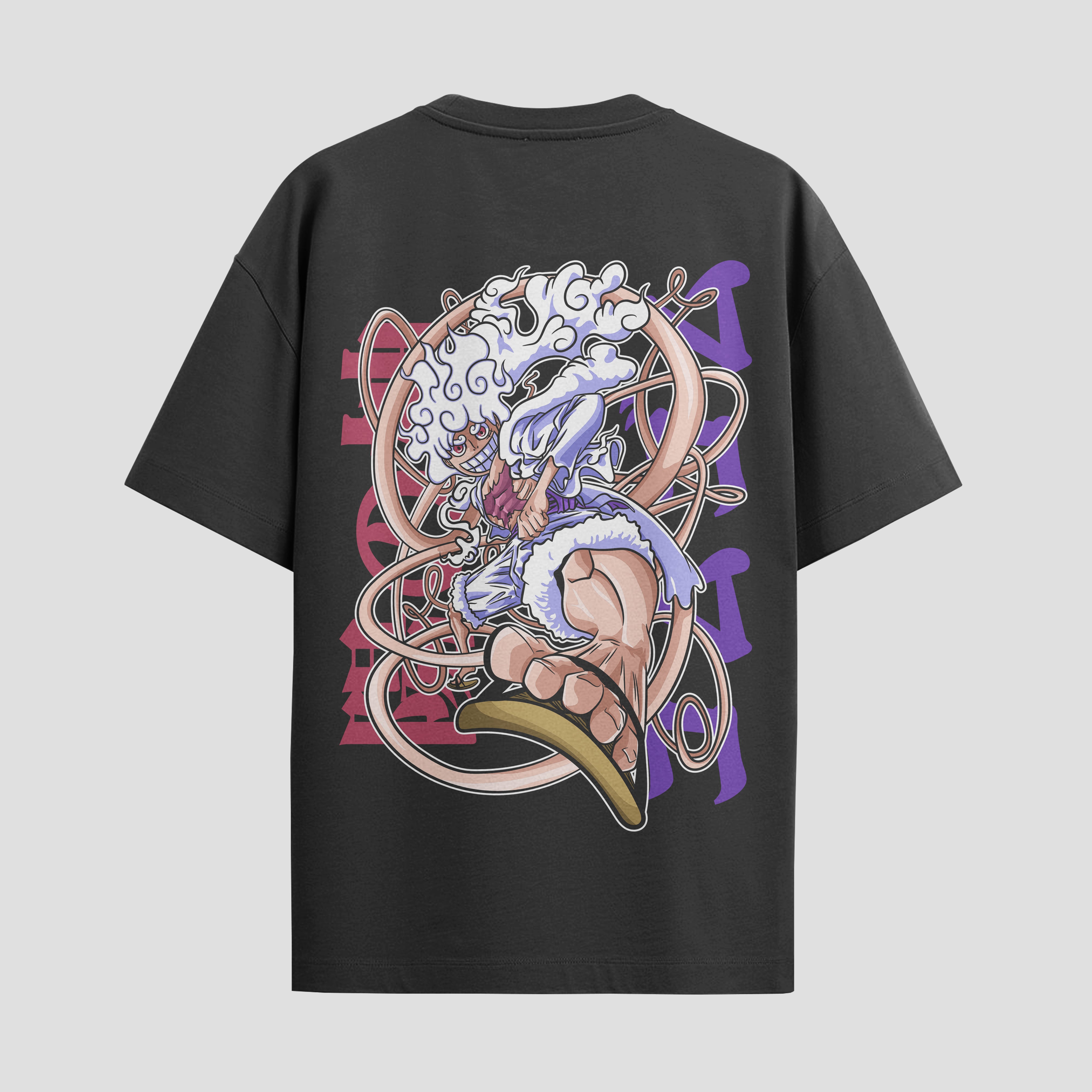 Playera urbana de anime y gaming ExtraLife MX, corte Standard Fit unisex ligero y transpirable en color Deep Black y Pure White, ropa de uso diario para gym y casual.