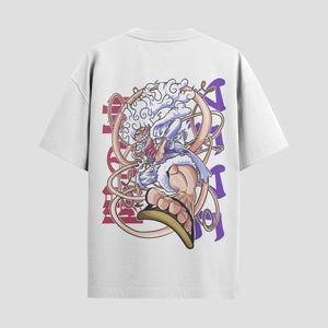 Playera urbana de anime y gaming ExtraLife MX, corte Standard Fit unisex ligero y transpirable en color Deep Black y Pure White, ropa de uso diario para gym y casual.