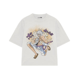 Playera streetwear premium de anime y gaming ExtraLife MX, corte oversized drop shoulder ligero y fresco en color Deep Black y Off-White, moda urbana mexicana de culto.