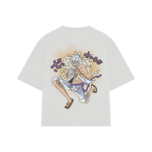 Playera streetwear premium de anime y gaming ExtraLife MX, corte oversized drop shoulder ligero y fresco en color Deep Black y Off-White, moda urbana mexicana de culto.