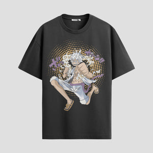 Playera urbana de anime y gaming ExtraLife MX, corte Standard Fit unisex ligero y transpirable en color Deep Black y Pure White, ropa de uso diario para gym y casual.