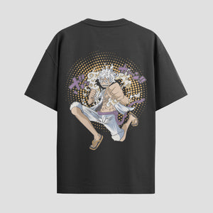 Playera urbana de anime y gaming ExtraLife MX, corte Standard Fit unisex ligero y transpirable en color Deep Black y Pure White, ropa de uso diario para gym y casual.