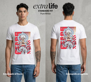 Mar de los Piratas | Engranaje del Capitan #03191 - Playera Standard Fit | Pure White - Foto en modelo