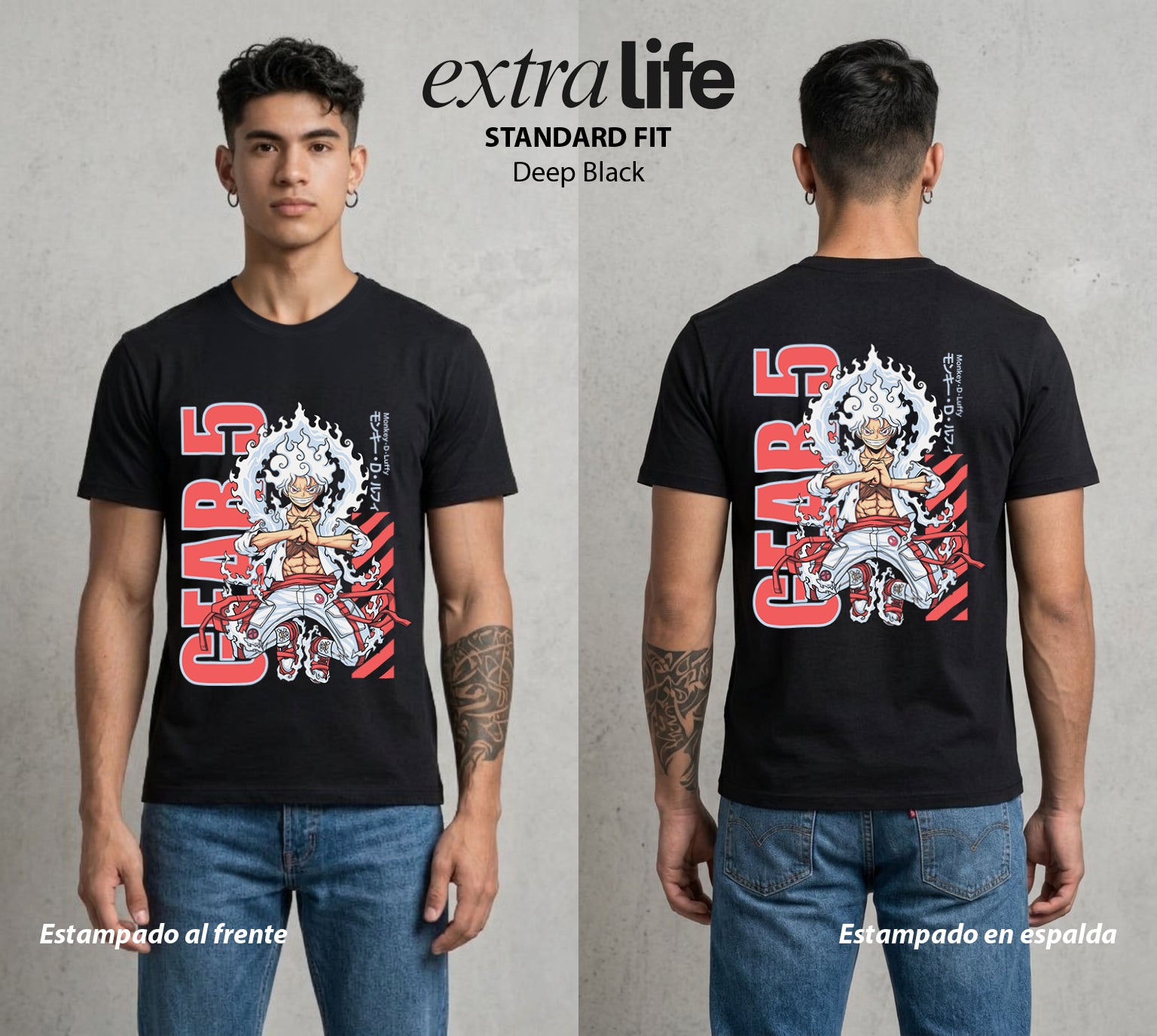Mar de los Piratas | Capitan en Modo Bestia #03192 - Playera Standard Fit | Deep Black - Foto en modelo