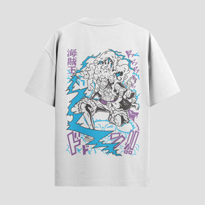 Playera urbana de anime y gaming ExtraLife MX, corte Standard Fit unisex ligero y transpirable en color Deep Black y Pure White, ropa de uso diario para gym y casual.