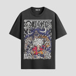 Playera urbana de anime y gaming ExtraLife MX, corte Standard Fit unisex ligero y transpirable en color Deep Black y Pure White, ropa de uso diario para gym y casual.