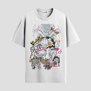 Playera urbana de anime y gaming ExtraLife MX, corte Classic Premium unisex ligero y transpirable en color Deep Black y Pure White, ropa de uso diario para gym y casual.
