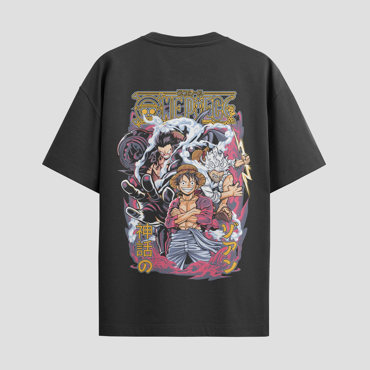 Playera urbana de anime y gaming ExtraLife MX, corte Classic Premium unisex ligero y transpirable en color Deep Black y Pure White, ropa de uso diario para gym y casual.