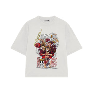 Playera streetwear premium de anime y gaming ExtraLife MX, corte oversized drop shoulder ligero y fresco en color Deep Black y Off-White, moda urbana mexicana de culto.