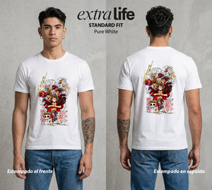 Mar de los Piratas | Pirata de Goma #03201 - Playera Standard Fit | Pure White - Foto en modelo