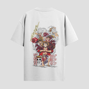 Playera urbana de anime y gaming ExtraLife MX, corte Standard Fit unisex ligero y transpirable en color Deep Black y Pure White, ropa de uso diario para gym y casual.