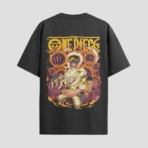 Playera urbana de anime y gaming ExtraLife MX, corte Standard Fit unisex ligero y transpirable en color Deep Black y Pure White, ropa de uso diario para gym y casual.