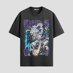 Playera urbana de anime y gaming ExtraLife MX, corte Standard Fit unisex ligero y transpirable en color Deep Black y Pure White, ropa de uso diario para gym y casual.