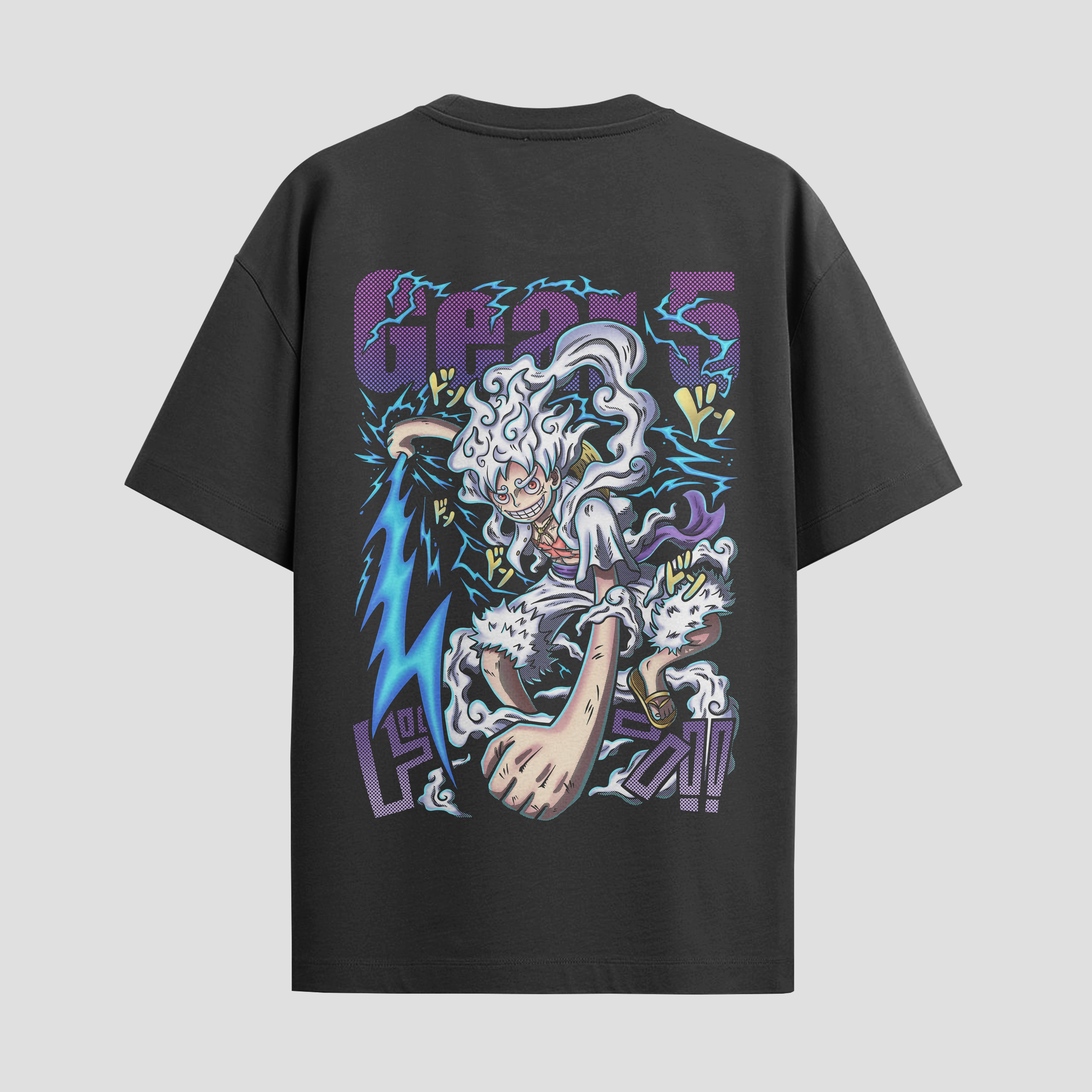 Playera urbana de anime y gaming ExtraLife MX, corte Standard Fit unisex ligero y transpirable en color Deep Black y Pure White, ropa de uso diario para gym y casual.