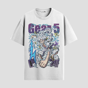 Playera urbana de anime y gaming ExtraLife MX, corte Standard Fit unisex ligero y transpirable en color Deep Black y Pure White, ropa de uso diario para gym y casual.