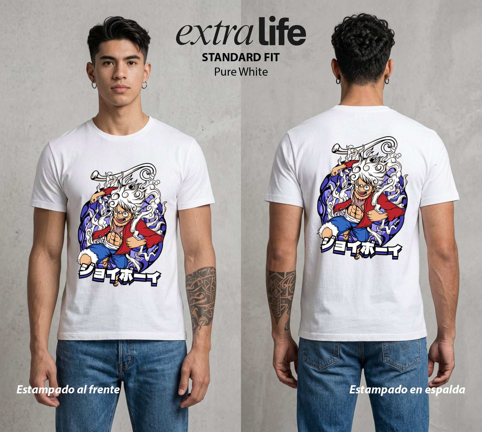 Mar de los Piratas | Capitan de Goma #03207 - Playera Standard Fit | Pure White - Foto en modelo