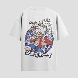 Playera urbana de anime y gaming ExtraLife MX, corte Standard Fit unisex ligero y transpirable en color Deep Black y Pure White, ropa de uso diario para gym y casual.