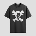 Playera urbana de anime y gaming ExtraLife MX, corte Standard Fit unisex ligero y transpirable en color Deep Black y Pure White, ropa de uso diario para gym y casual.
