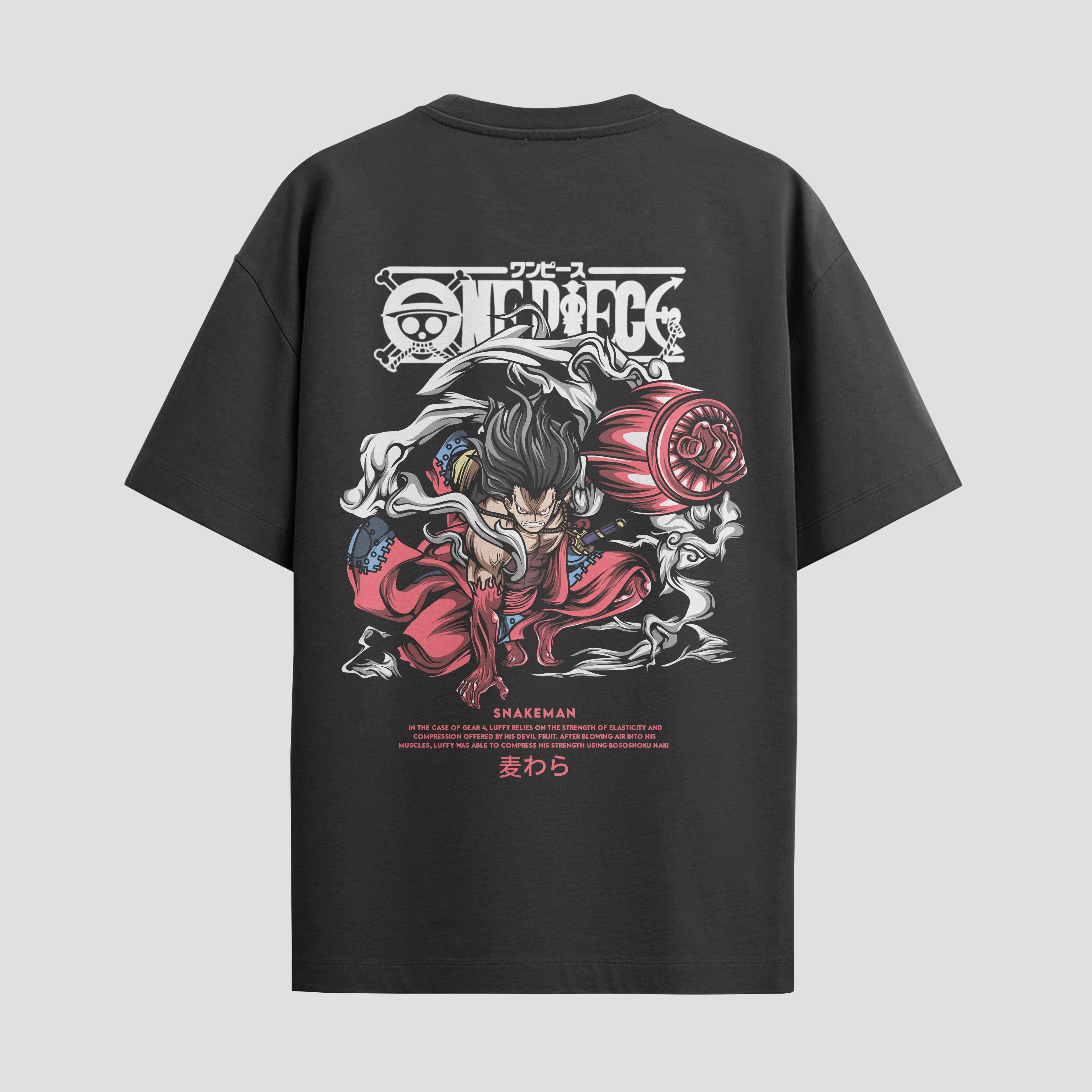 Playera urbana de anime y gaming ExtraLife MX, corte Standard Fit unisex ligero y transpirable en color Deep Black y Pure White, ropa de uso diario para gym y casual.